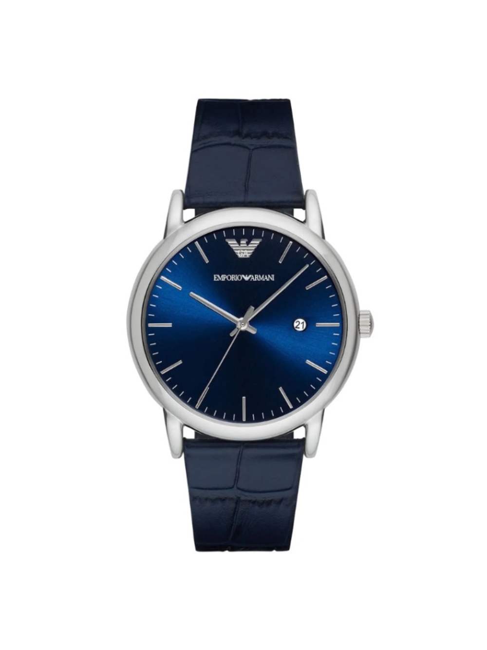 NWT Emporio Armani Men's Blue Dial Navy Strap Watch
